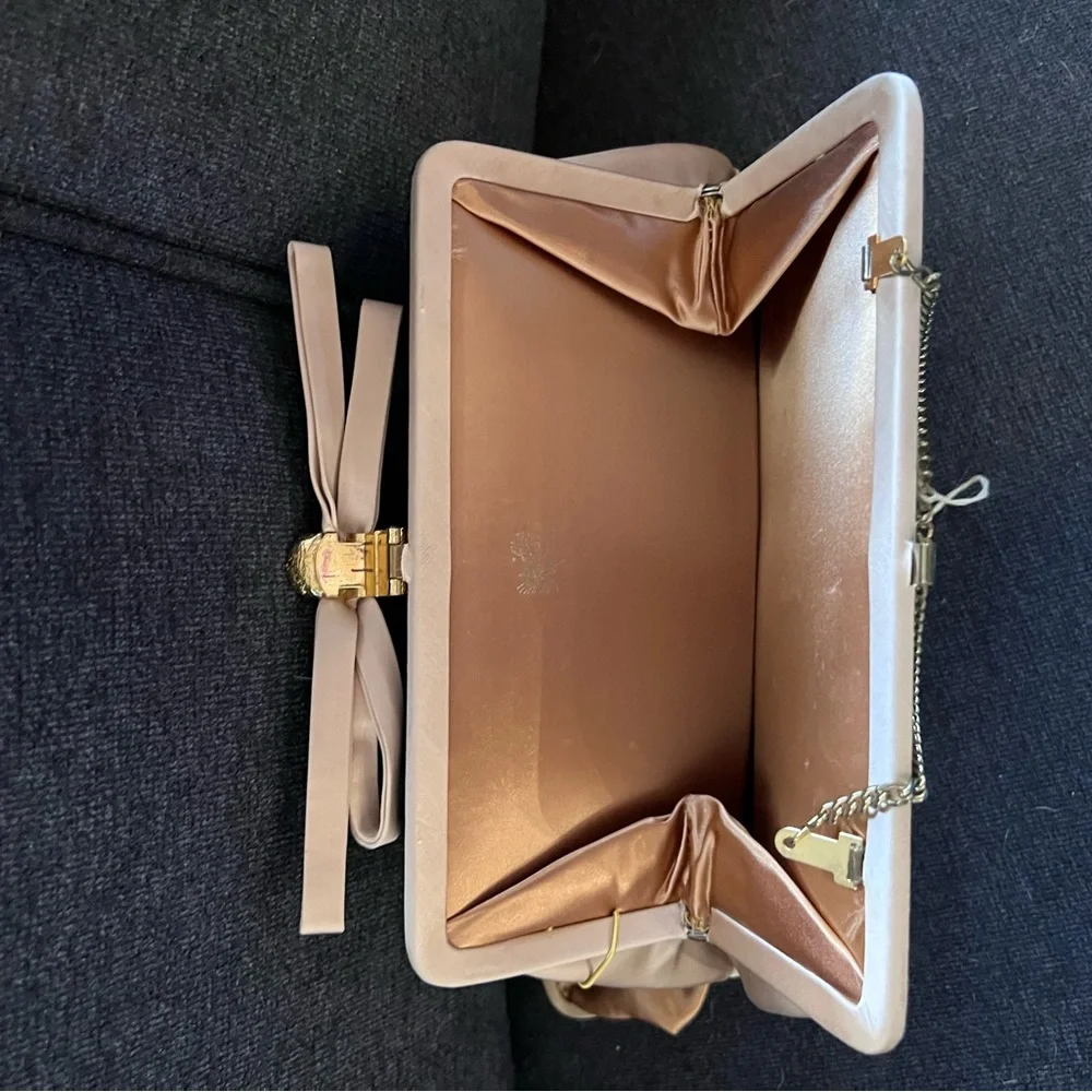 NWT 1950s vintage silk ‘After Five’ Lowy &Mund evening clutch purse w coin purse - Picture 3 of 9
